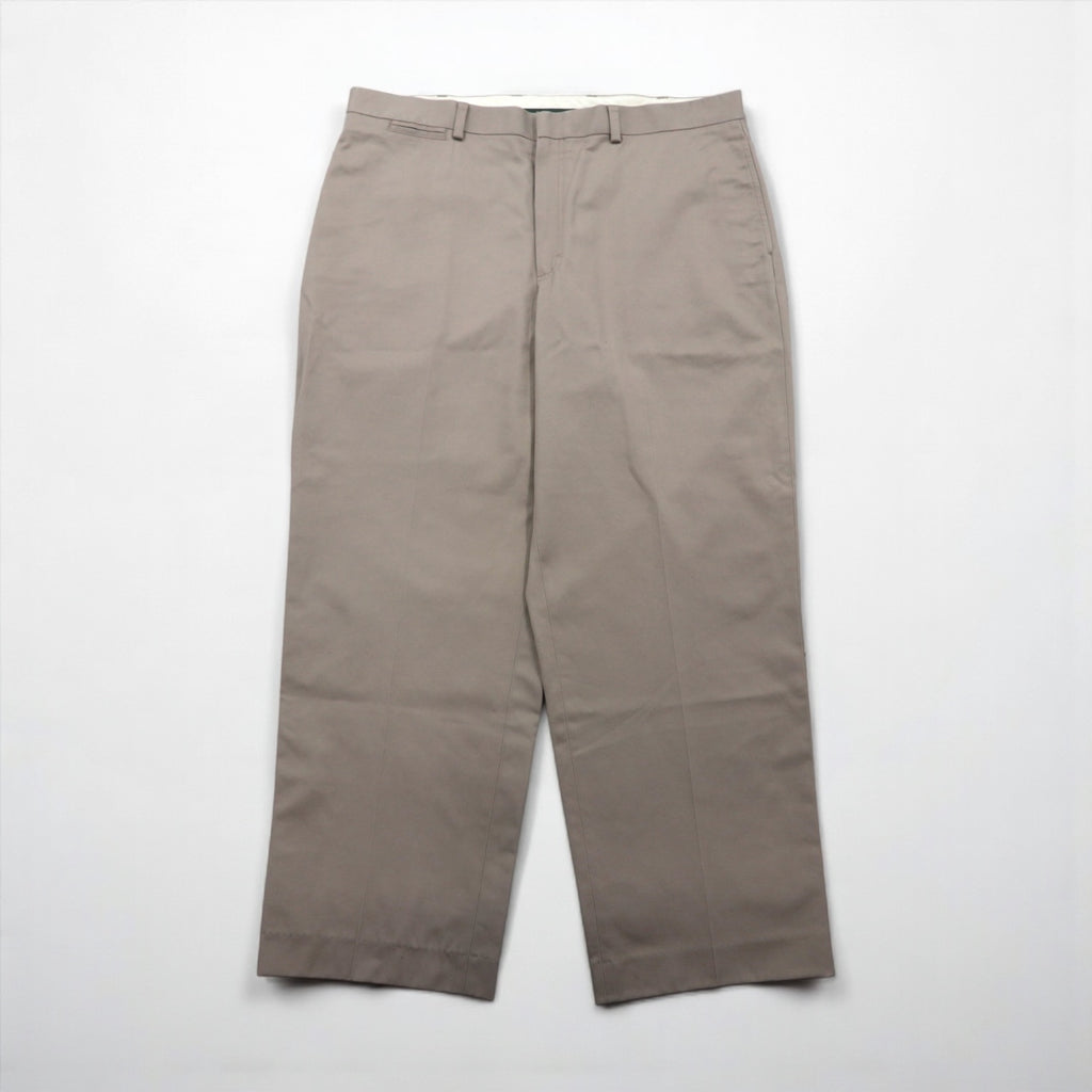 L.L.Bean コットンツイル ワイド チノパンツ ワークパンツ XL ベージュ NATURAL FIT 262553 WRINKLE FREE