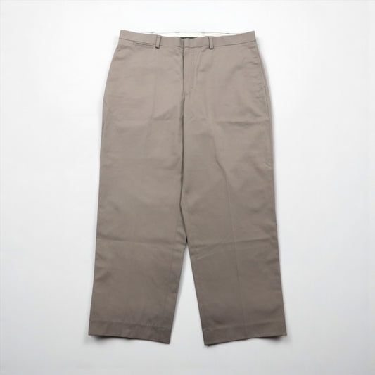 L.L.Bean コットンツイル ワイド チノパンツ ワークパンツ XL ベージュ NATURAL FIT 262553 WRINKLE FREE