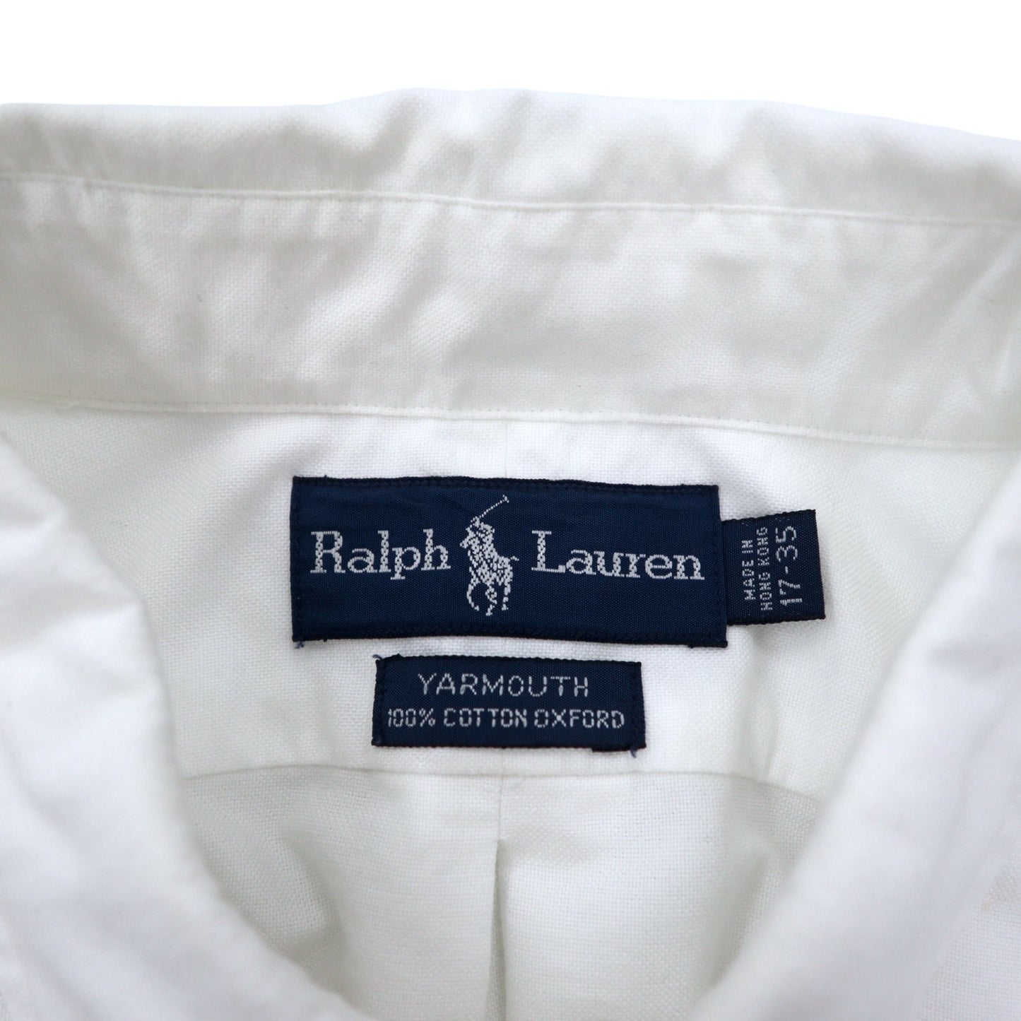 RALPH LAUREN 90年代 オックスフォード ボタンダウンシャツ XL ホワイト コットン YARMOUTH スモールポニー 刺繍