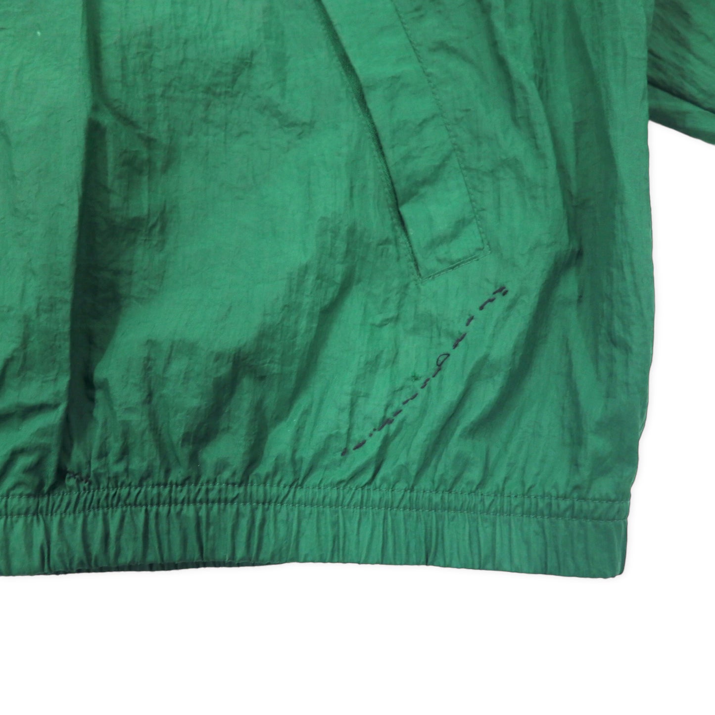 Reebok 90年代 ナイロンジャケット M グリーン ベクターロゴ バックロゴ刺繍 フード収納式 ビッグサイズ