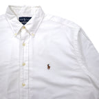 RALPH LAUREN 90s Oxford Button-Down Shirt, XL, White Cotton, YARMOUTH Small Pony Embroidery