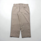L.L.Bean コットンツイル ワイド チノパンツ ワークパンツ XL ベージュ NATURAL FIT 262553 WRINKLE FREE