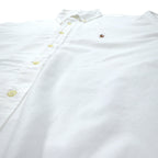 RALPH LAUREN 90s Oxford Button-Down Shirt, XL, White Cotton, YARMOUTH Small Pony Embroidery