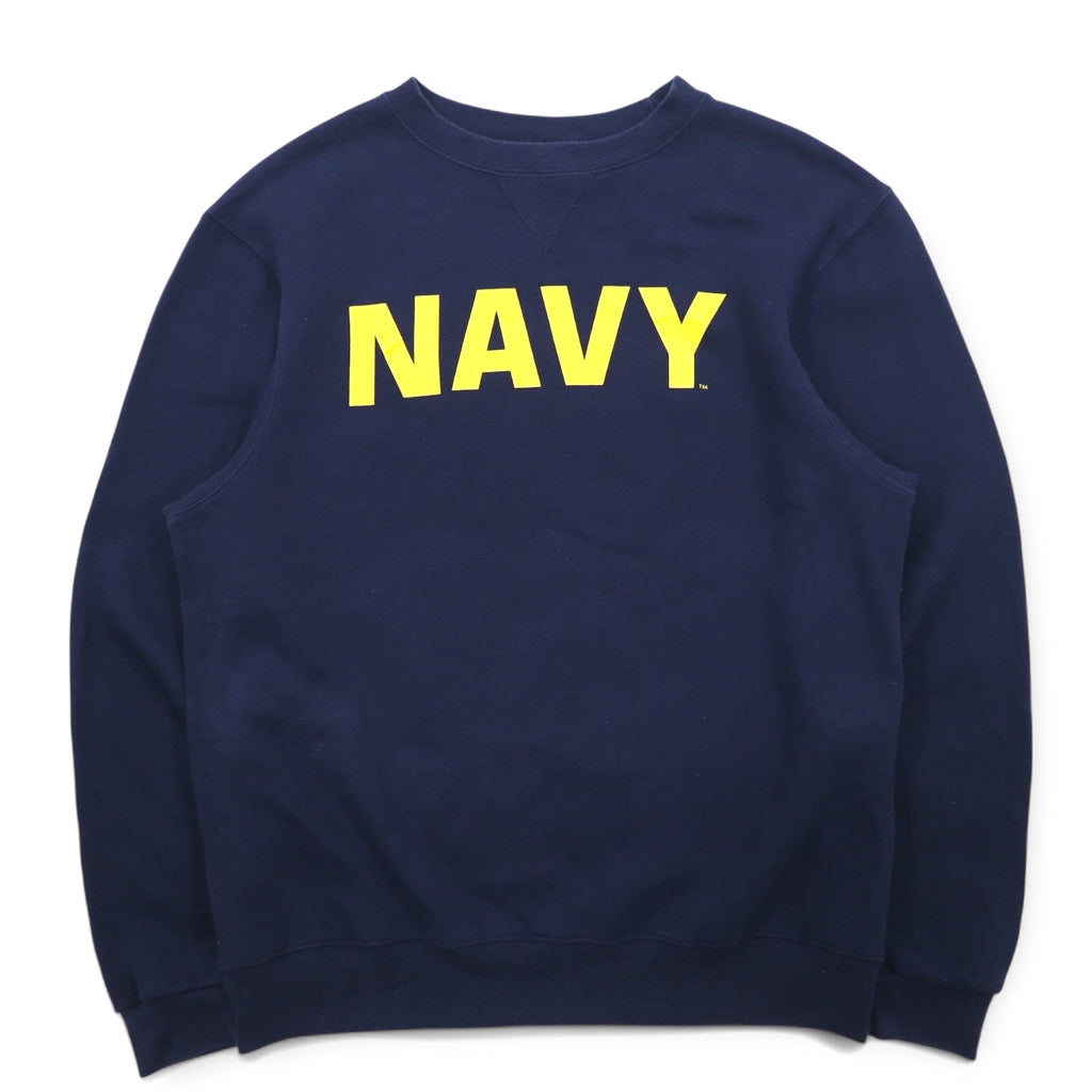 US NAVY Military Printed Sweatshirt M Navy Cotton SOFFE
