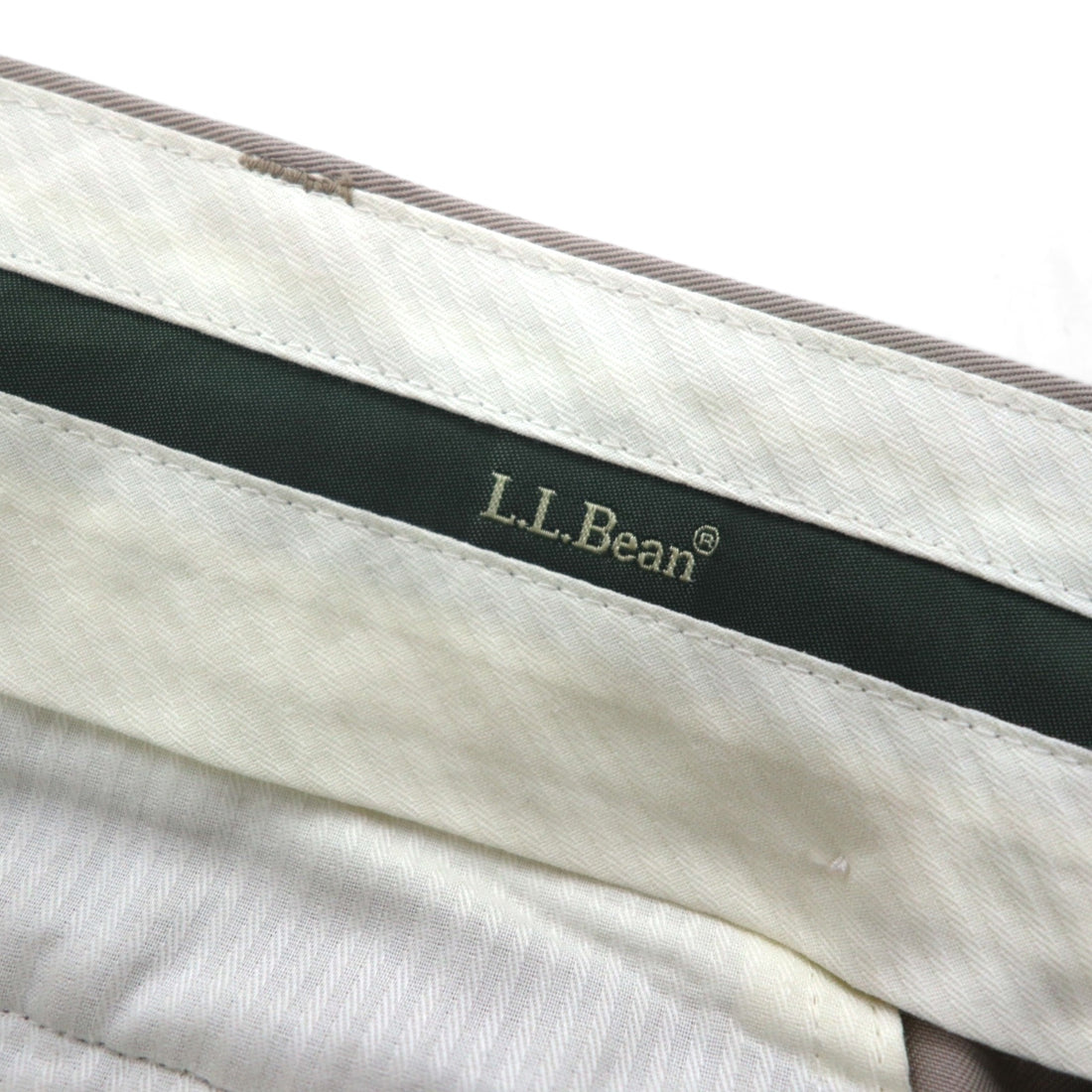 L.L.Bean コットンツイル ワイド チノパンツ ワークパンツ XL ベージュ NATURAL FIT 262553 WRINKLE FREE
