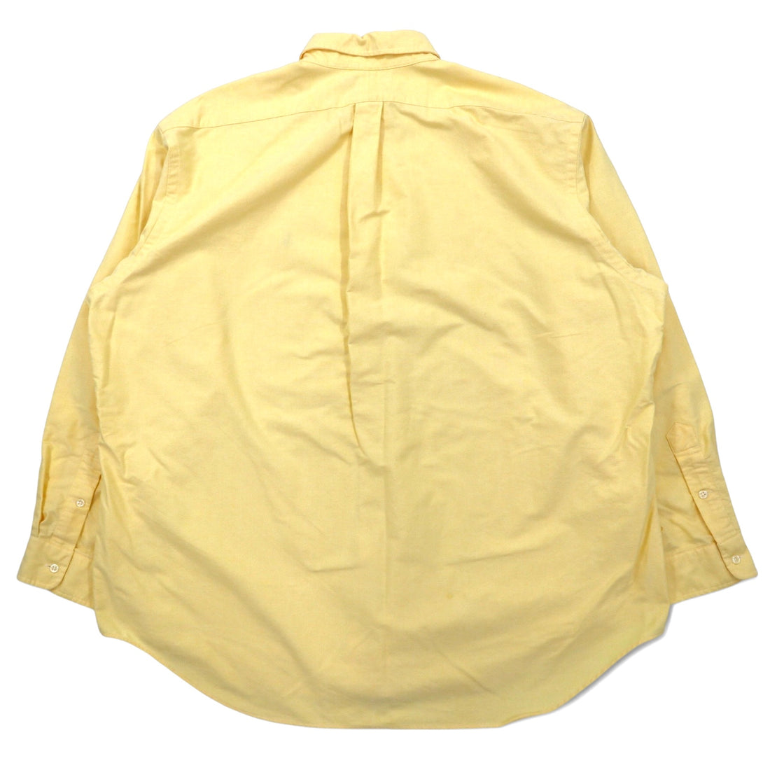RALPH LAUREN 90s Oxford Button-Down Shirt, XXL, Yellow, Cotton, BLAKE Small Pony Embroidery
