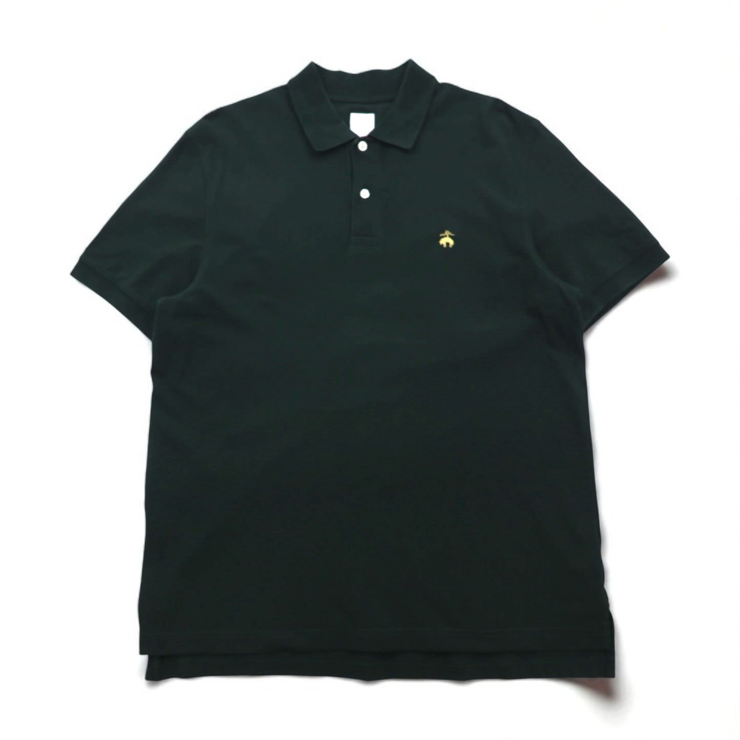 Brooks Brothers スーピマコットン ポロシャツ L グリーン ストレッチ ワンポイントロゴ刺繍