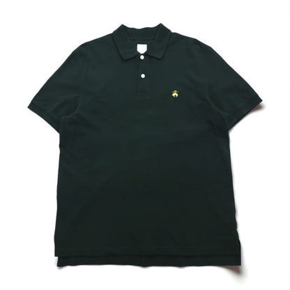 Brooks Brothers スーピマコットン ポロシャツ L グリーン ストレッチ ワンポイントロゴ刺繍