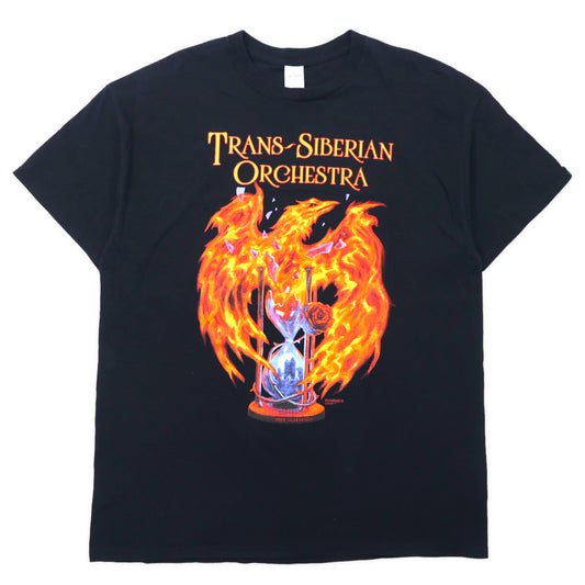 日本然リトテ-古着オンライン-TRANS SIBERIAN ORCHESTRA バンドTシャツ XL ブラック コットン 両面プリント GILDAN ビッグサイズ-