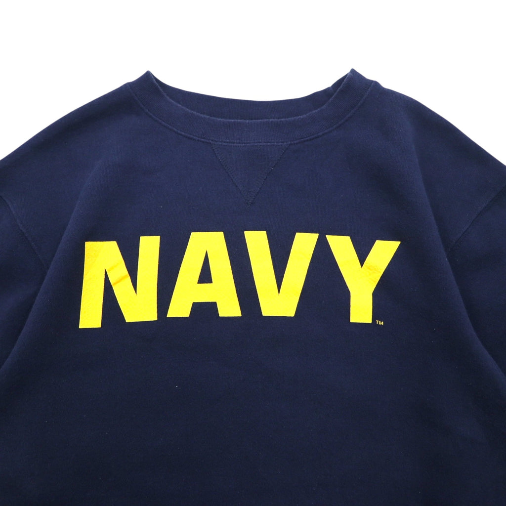 US NAVY Military Printed Sweatshirt M Navy Cotton SOFFE