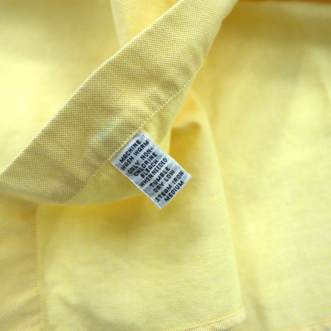 RALPH LAUREN 90s Oxford Button-Down Shirt, XXL, Yellow, Cotton, BLAKE Small Pony Embroidery