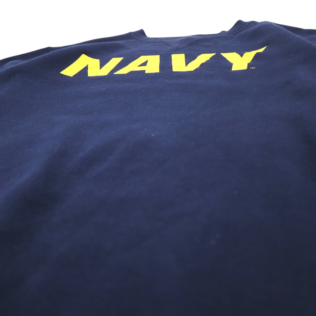 US NAVY Military Printed Sweatshirt M Navy Cotton SOFFE