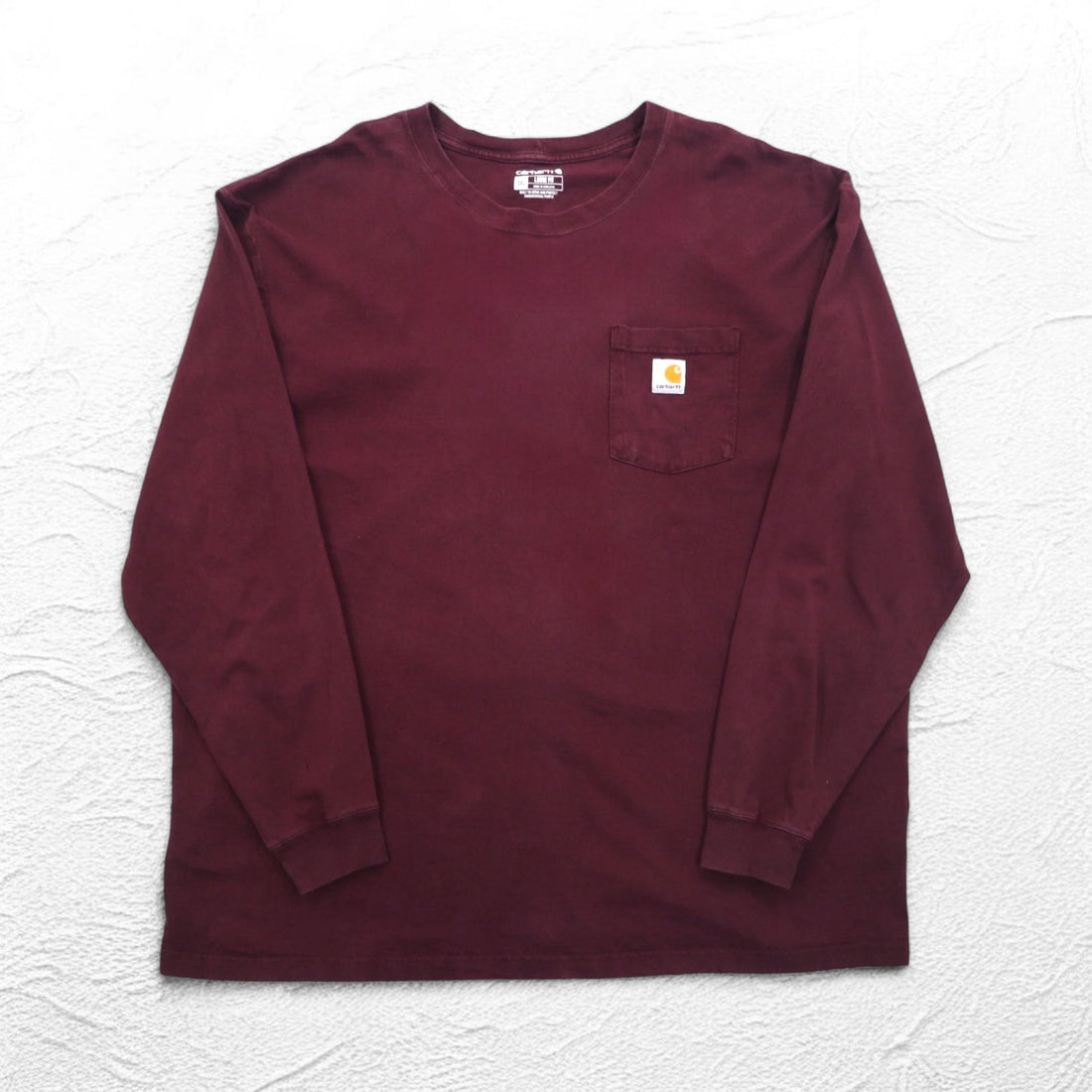 carhartt ロングスリーブ ポケット Tシャツ ロンT 3XL ボルドー ビッグサイズ ホンジュラス戦