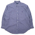 日本然リトテ-古着オンライン-RALPH LAUREN 90年代 ボタンダウンシャツ L ブルー チェック コットン BLAKE スモールポニー 刺繍-RALPH LAUREN 90's button-down Shirts L Blue Checked Cotton BLAKE Small Pony Embroidery
