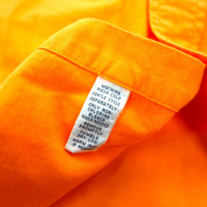 Ralph Lauren 90s Oxford Button-Down Shirt, Size M, Orange, Custom Fit, Chest Pocket, Small Pony Embroidery