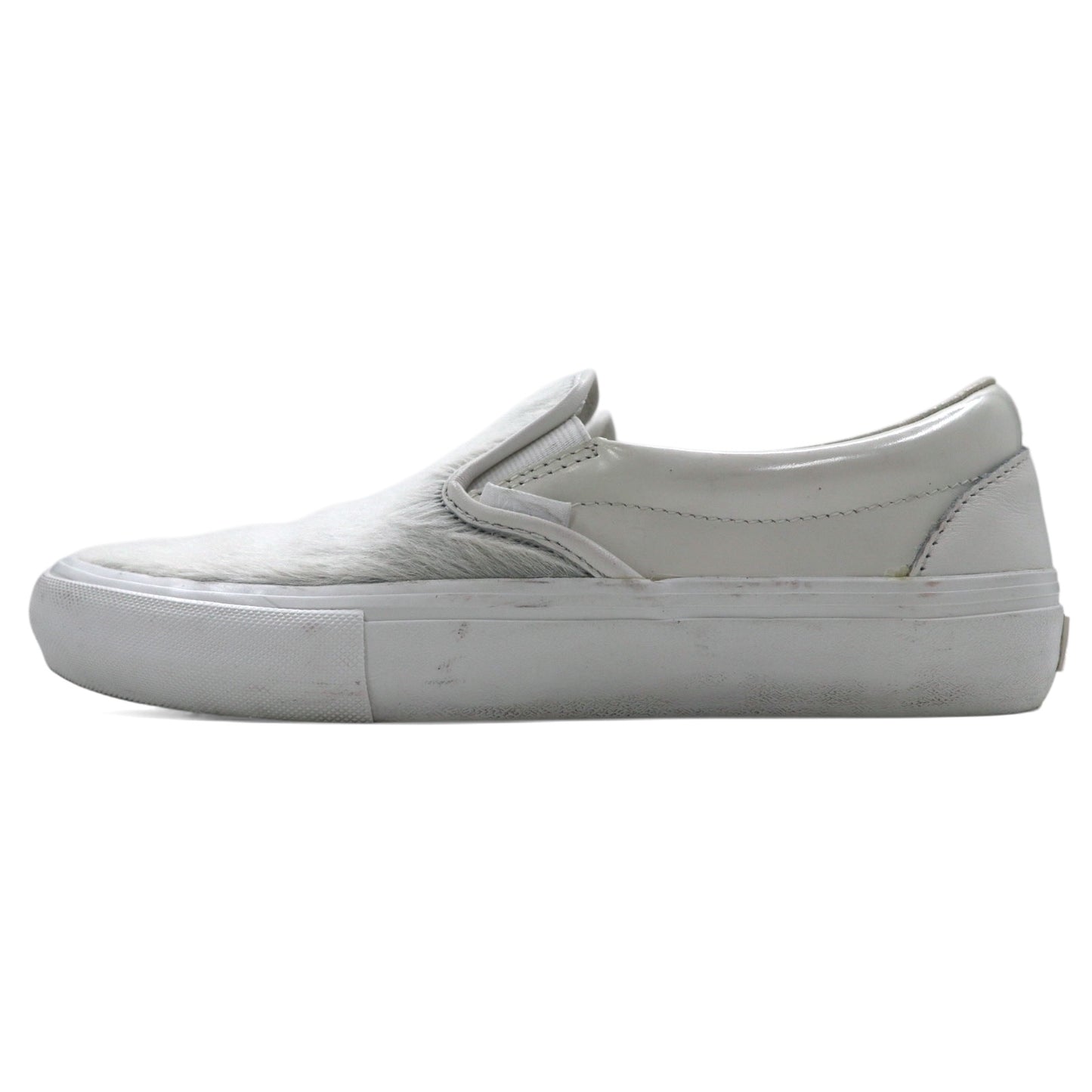 ENGINEERED GARMENTS × VANS VAULT スリッポン SLIP-ON スニーカー 25.5cm ホワイト レザー ハラコ