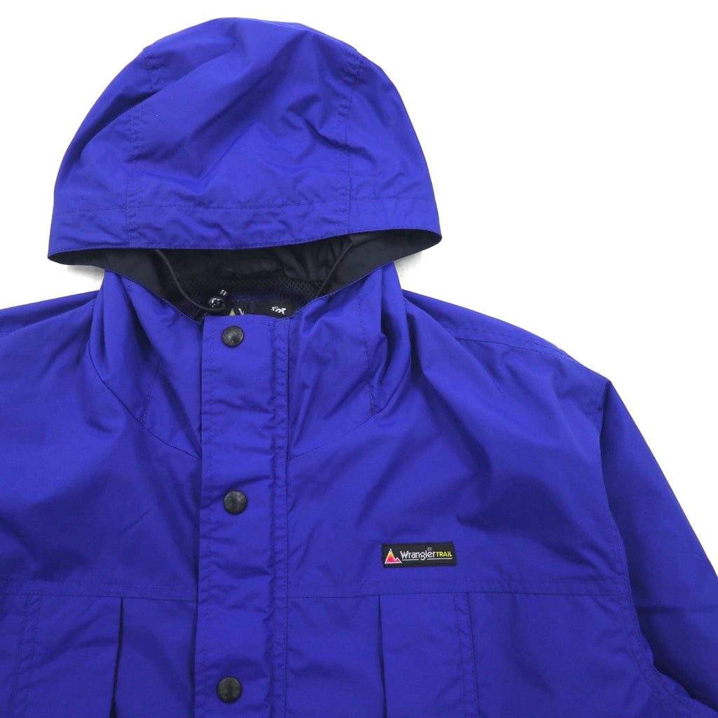 Wrangler TRAIL 90s Pullover Mountain Parka, Size M, Blue, Waterproof, Drawcord Anorak
