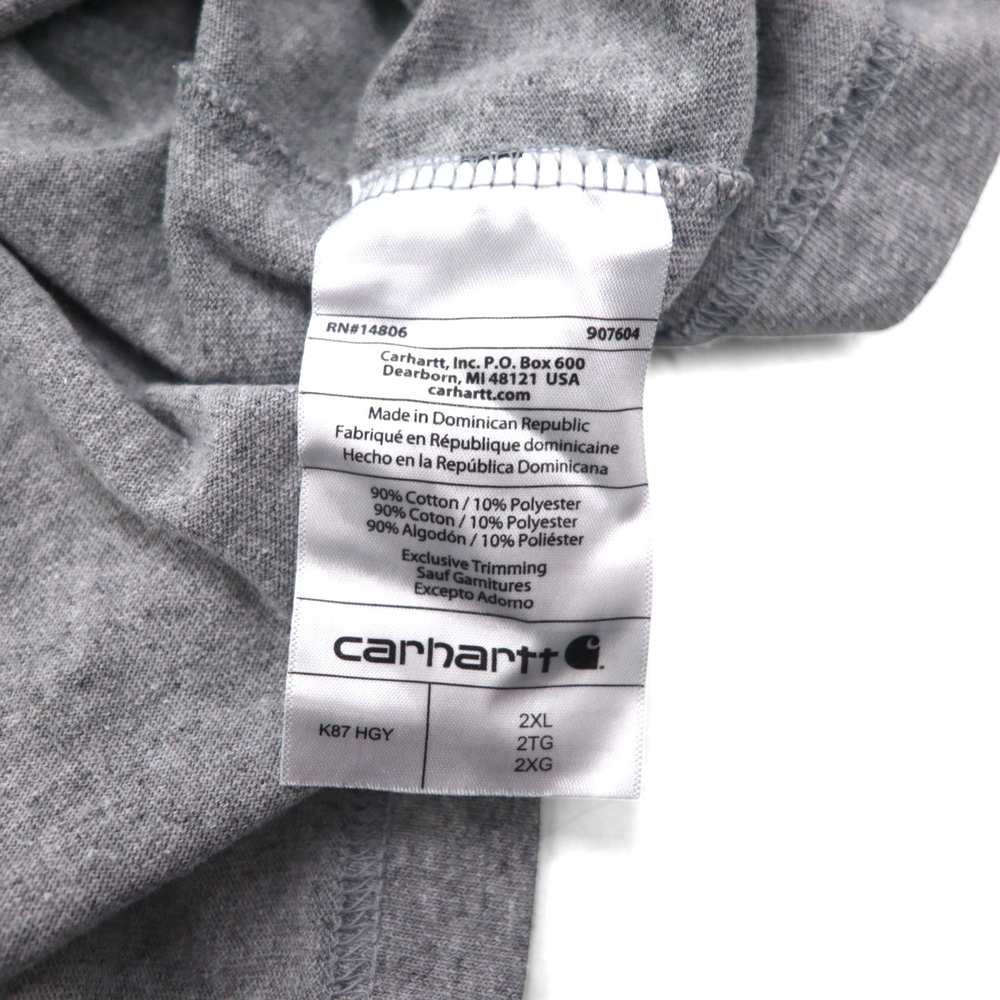 carhartt ルーズフィット ポケット Tシャツ 2XL LOOSE FIT グレー コットン