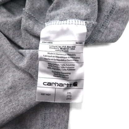 carhartt ルーズフィット ポケット Tシャツ 2XL LOOSE FIT グレー コットン