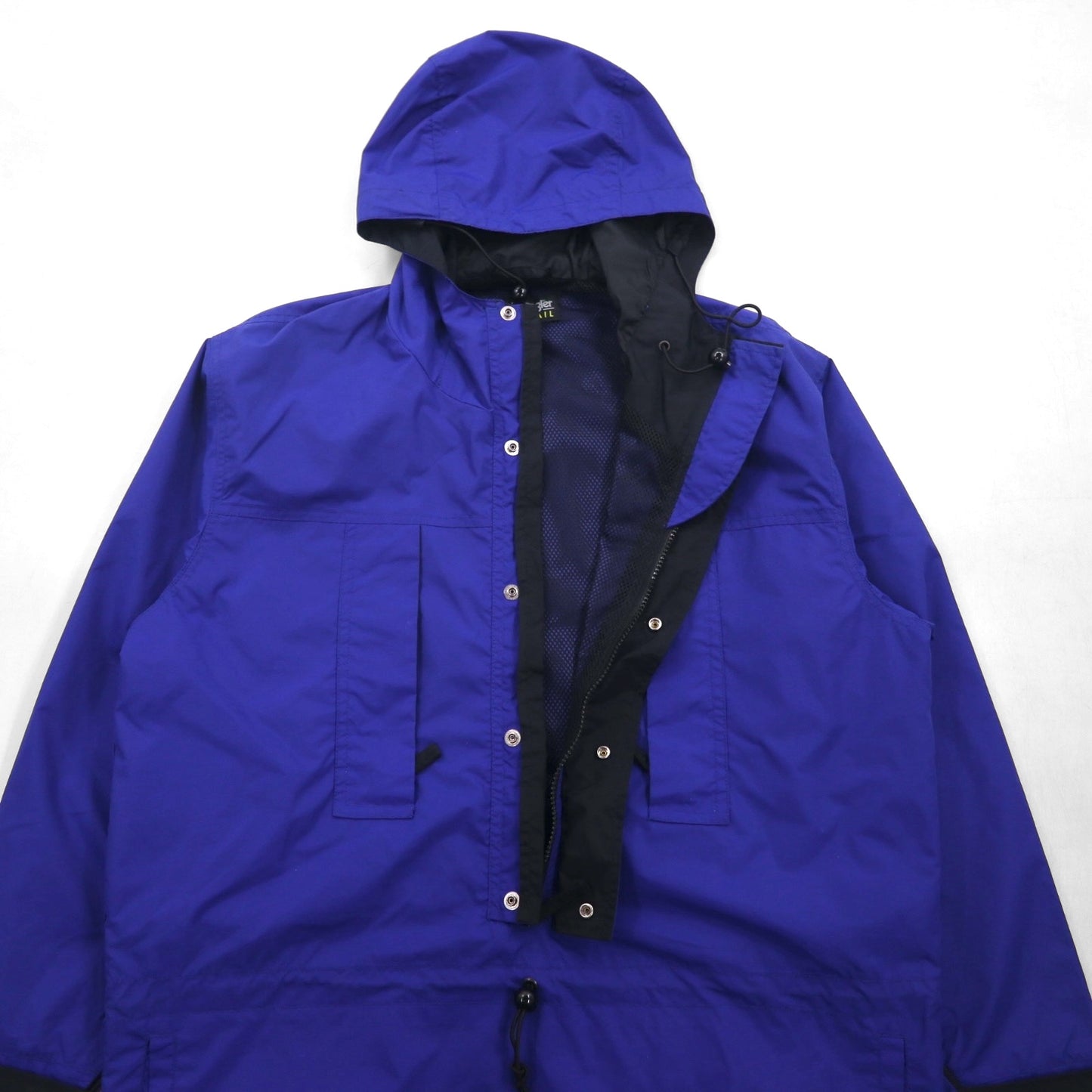 Wrangler TRAIL 90s Pullover Mountain Parka, Size M, Blue, Waterproof, Drawcord Anorak