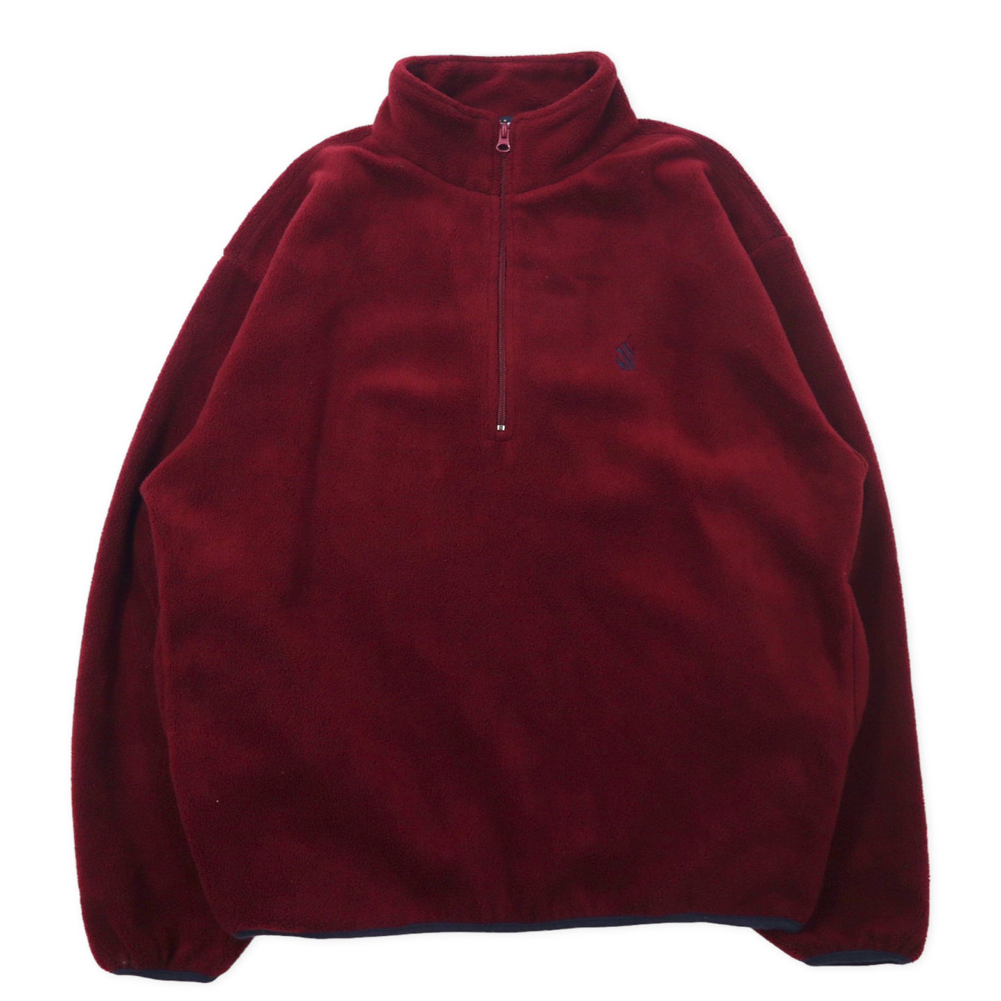 NAUTICA 90's Half Zip FLEECE Jacket M BORDEAUX Polyester One Point