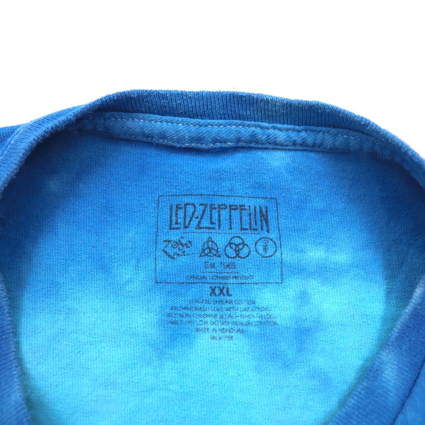 LED ZEPPELIN レッドツェッペリン オフィシャル ロック バンド Tシャツ 2XL マルチカラー タイダイ コットン U.S.TOUR 1975