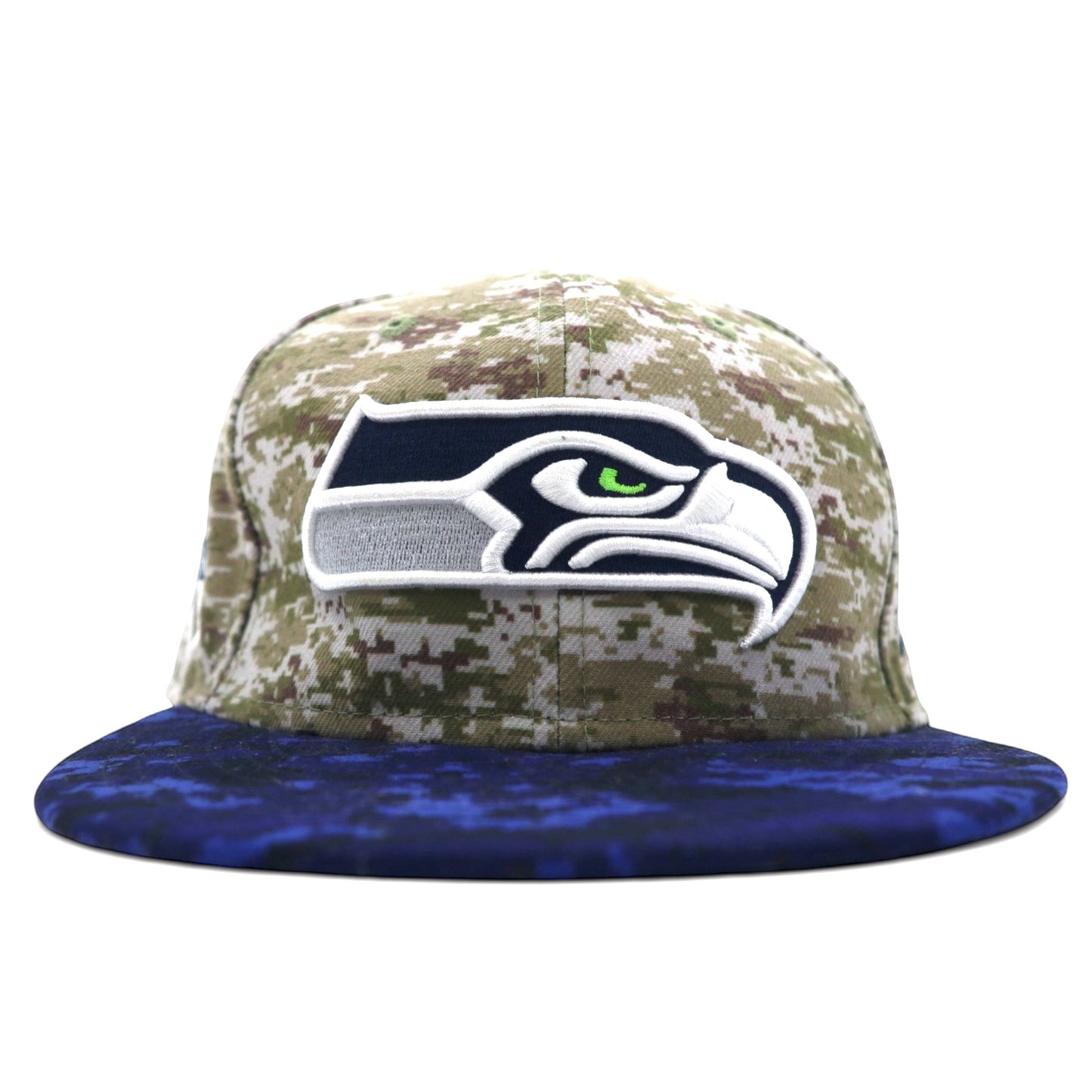 NEW ERA × NFL ベースボールキャップ 60.6cm カーキ カモフラ ポリエステル SEATTLE SEAHAWKS