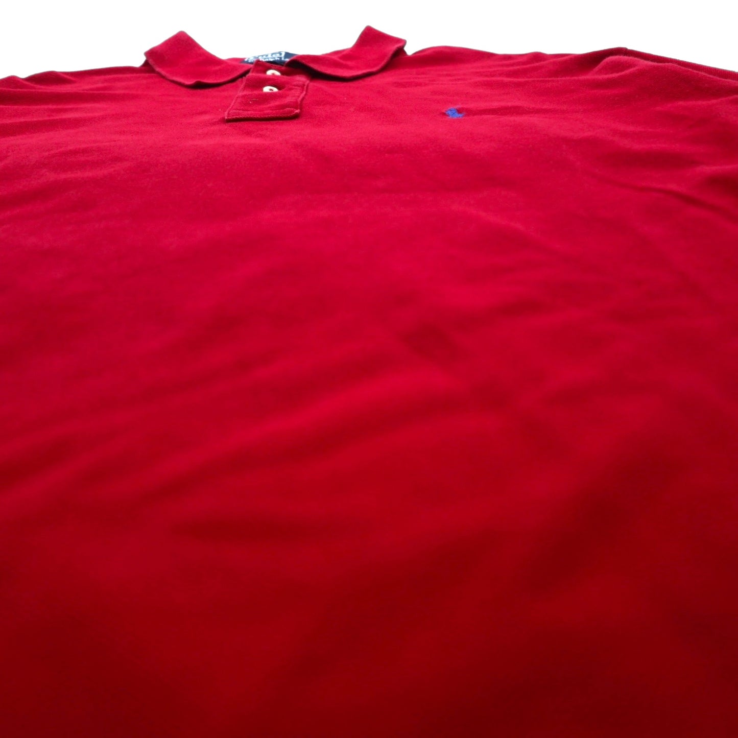 Polo Ralph Lauren 90s Oversized Long Sleeve Polo Shirt, Rugby Shirt, XL, Red, Pique, Small Pony Embroidery
