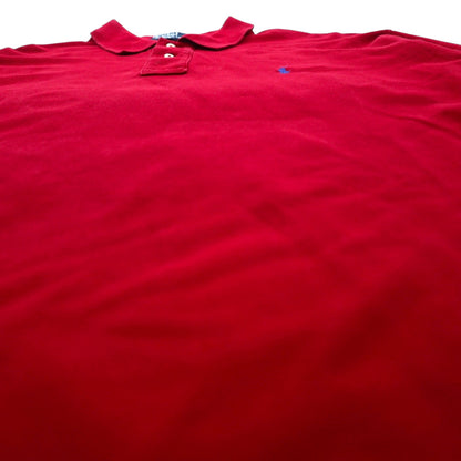 Polo Ralph Lauren 90s Oversized Long Sleeve Polo Shirt, Rugby Shirt, XL, Red, Pique, Small Pony Embroidery