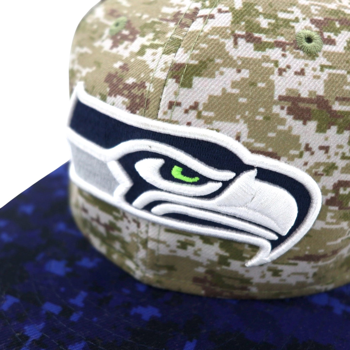 NEW ERA × NFL ベースボールキャップ 60.6cm カーキ カモフラ ポリエステル SEATTLE SEAHAWKS