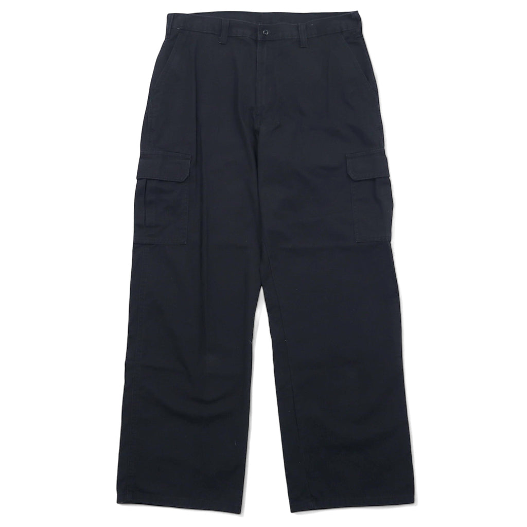 日本然リトテ-古着オンライン-Dickies ルーズフィット カーゴ ワークパンツ 34 ブラック コットン チノ 23214RBK-Dickies Loose Fit Cargo Work Pants 34 Black Cotton Chino 23214RBK