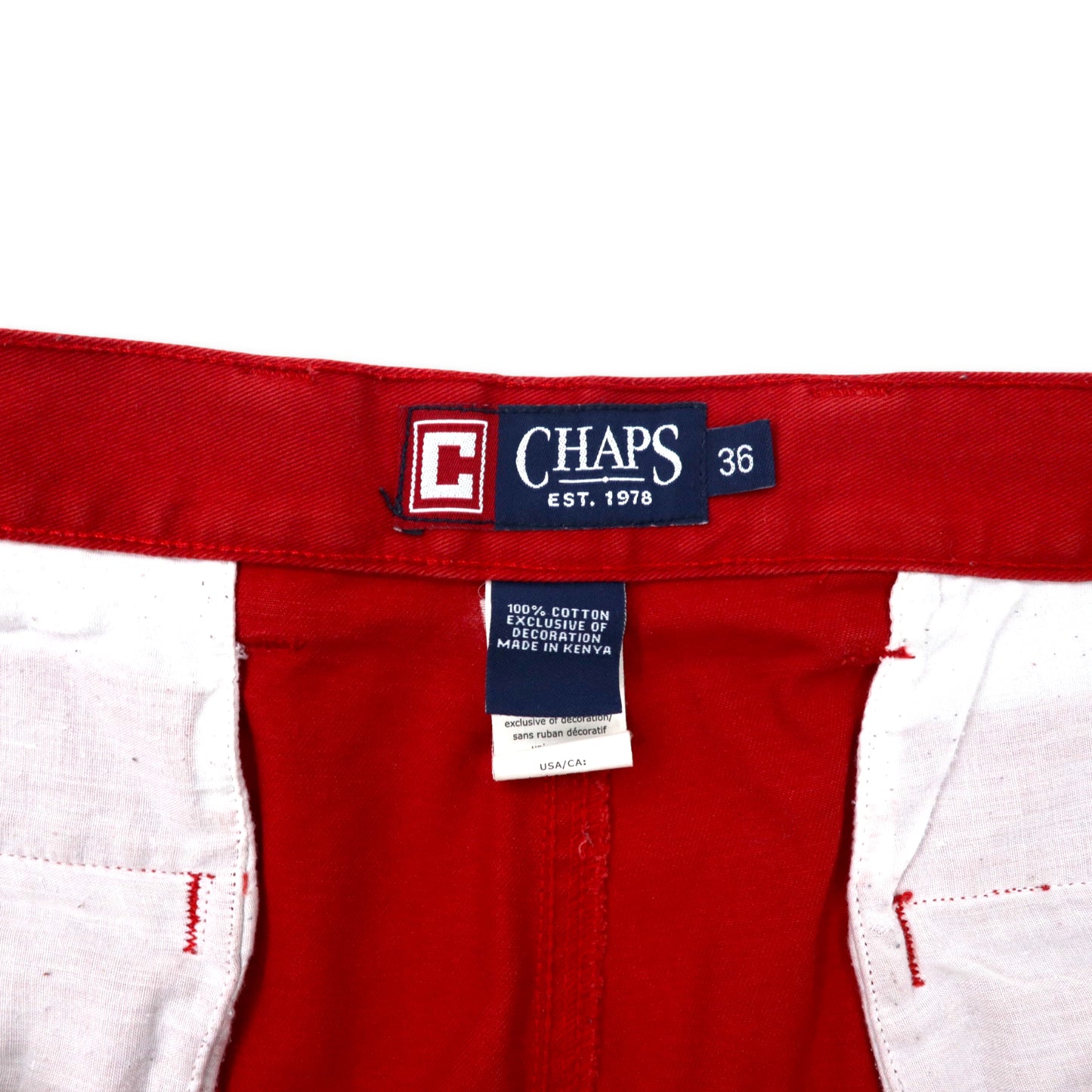 CHAPS カーゴショーツ ハーフパンツ 36 レッド コットン