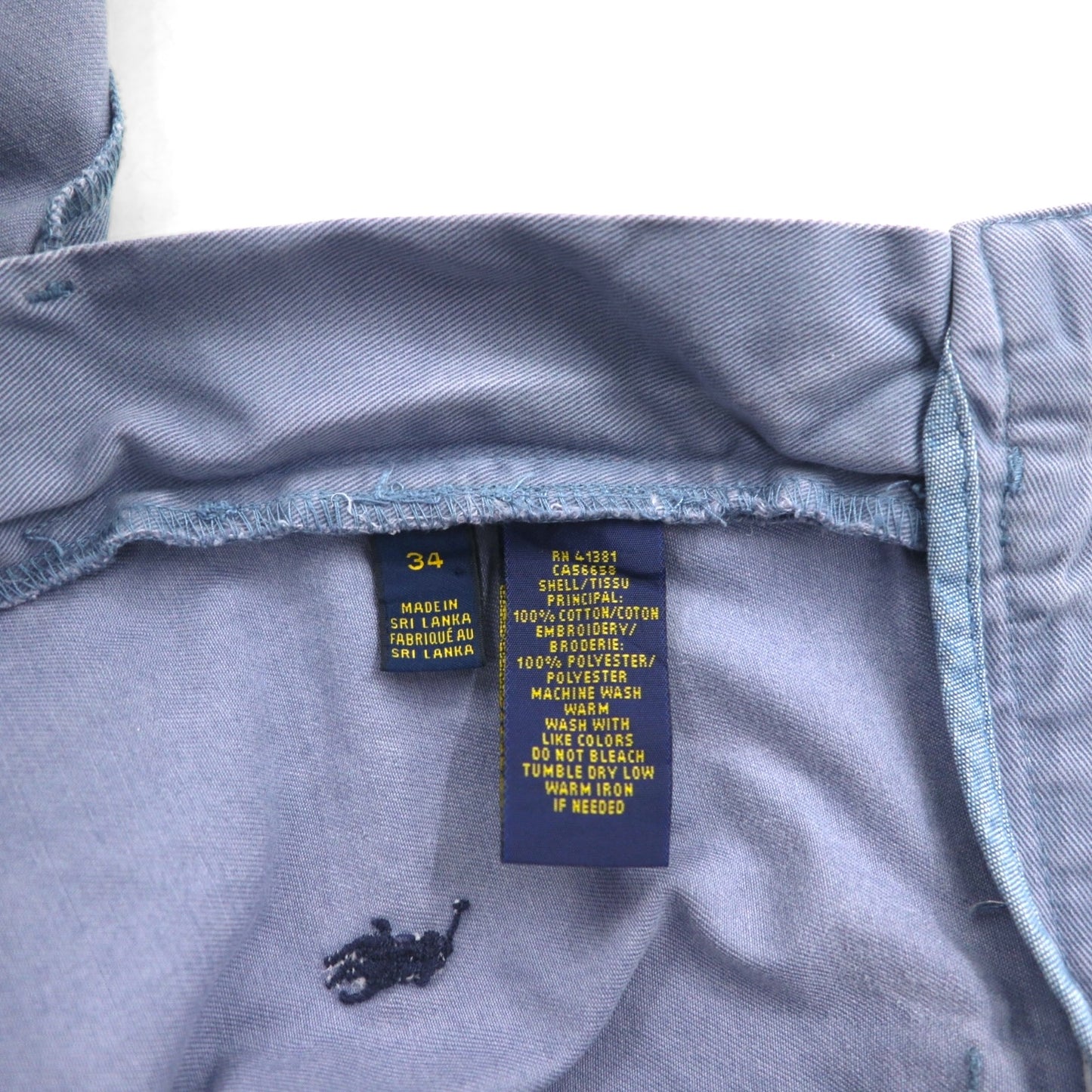 POLO RALPH LAUREN オールオーバーポニー 刺繍 ショートパンツ ハーフパンツ L ネイビー コットン