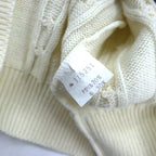 90s Japan Vintage Tilden Knit Cardigan 90年代 日本製 チルデン ニット カーディガン M ケーブル編み 生成り ESSEX ROAD CLOTHES