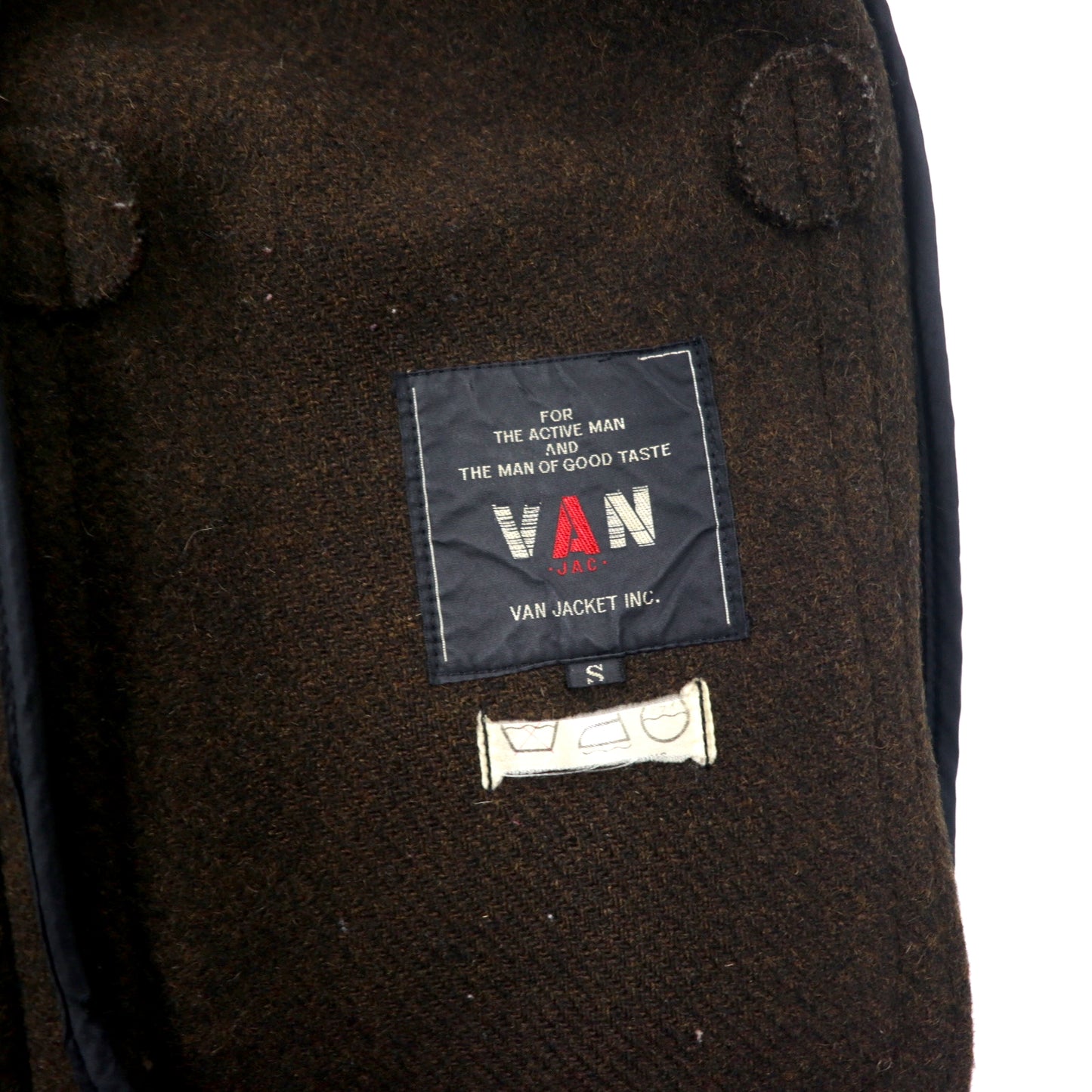 VAN -JAC-  メルトン ダッフルコート S カーキ ウール 日本製