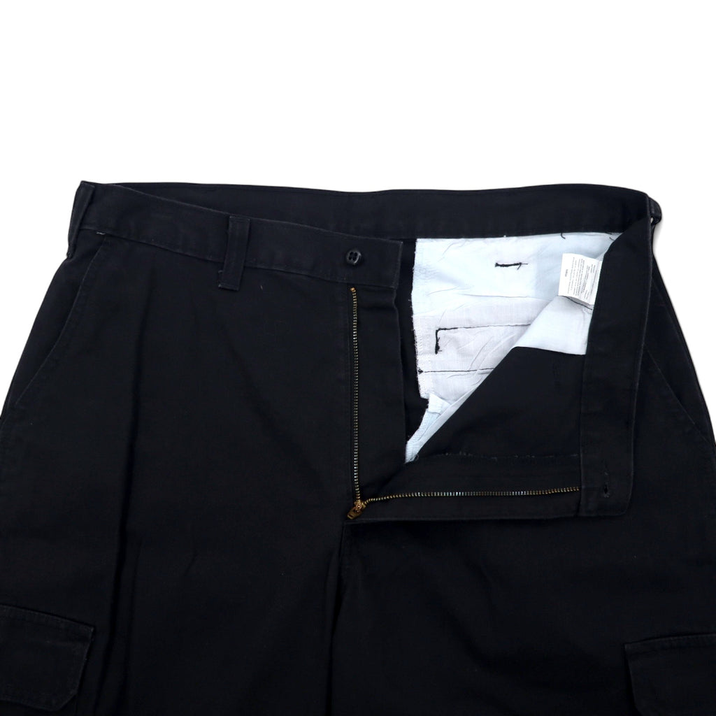 Dickies Loose Fit Cargo Work Pants Size 34 Black Cotton Chino 23214RBK