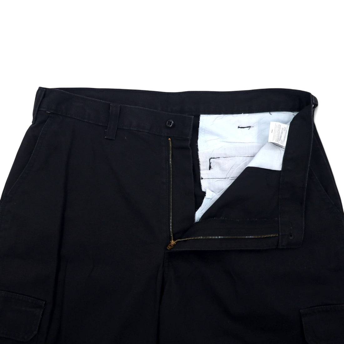 Dickies Loose Fit Cargo Work Pants Size 34 Black Cotton Chino 23214RBK