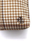 LAUREN RALPH LAUREN ガンクラブチェック ショルダーバッグ ポシェット ベージュ ナイロンキャンバス レザー切り替え ワンポイントロゴ