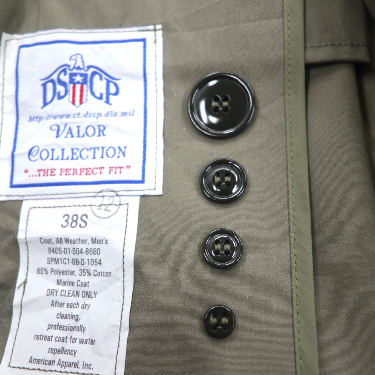 US ARMY 00s All Weather Coat Trench Coat M Khaki Removable Liner Military 8405-01-504-8660 DSCP VALOR COLLECTION