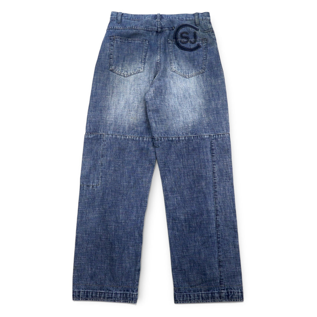 Sean John 00s Baggy Denim Pants Jeans M Indigo Blue Cotton Distressed
