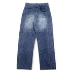 Sean John 00s Baggy Denim Pants Jeans M Indigo Blue Cotton Distressed
