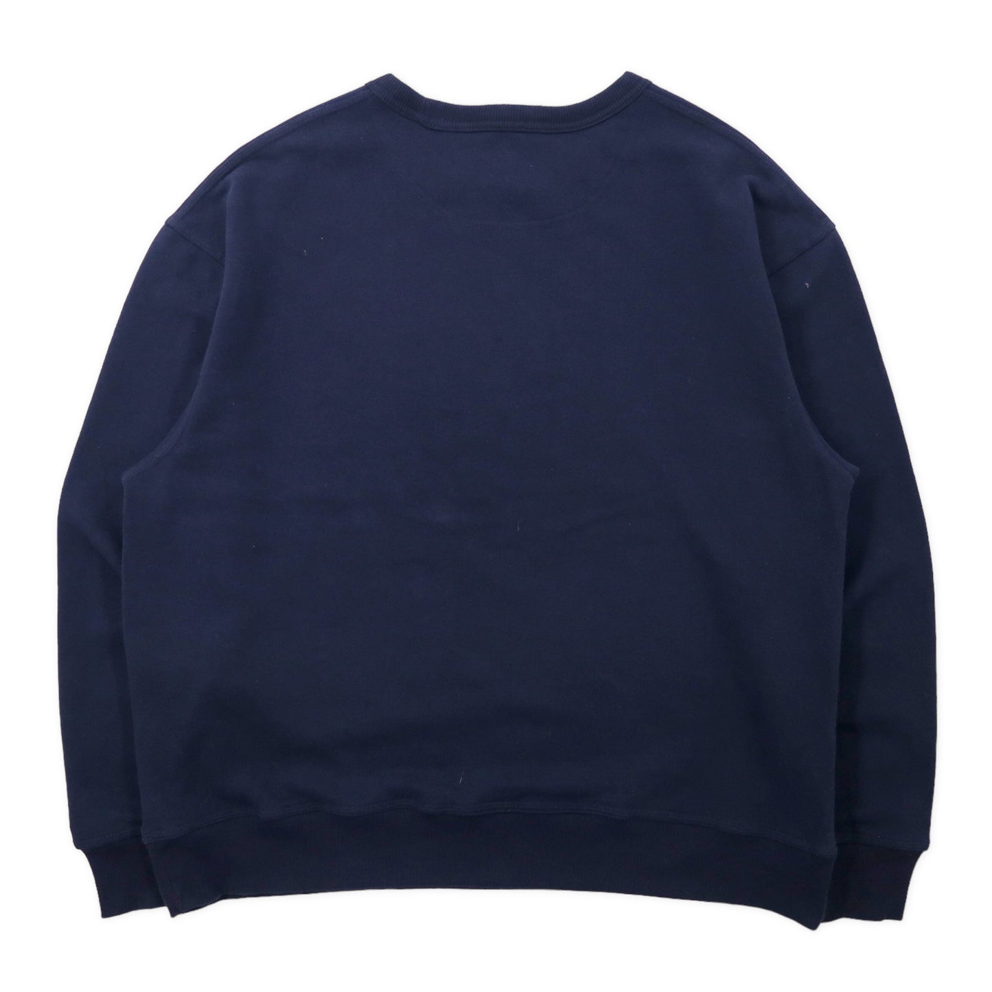 Champion クルーネックスウェット 3XL ネイビー コットン 裏起毛 ワンポイントロゴ ビッグサイズ