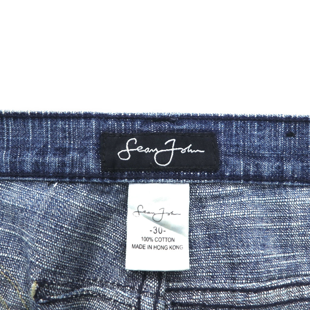 Sean John 00s Baggy Denim Pants Jeans M Indigo Blue Cotton Distressed