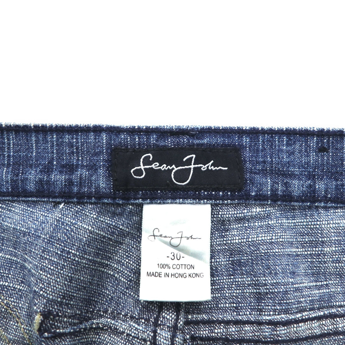 Sean John 00s Baggy Denim Pants Jeans M Indigo Blue Cotton Distressed