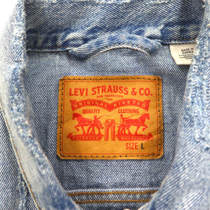 Levi's ダメージ加工 4th タイプ デニムジャケット Gジャン トラッカージャケット L インディゴ ブルー