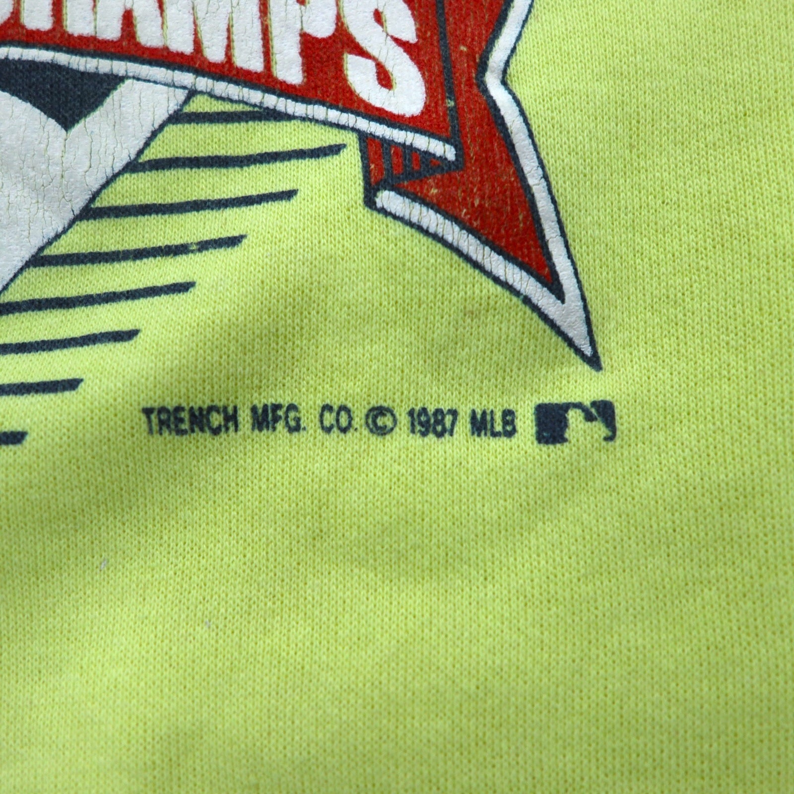 USA製 80年代 BASSETT-WALKER MLB スウェット L イエロー コットン MINNESOTA TWINS