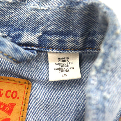 Levi's ダメージ加工 4th タイプ デニムジャケット Gジャン トラッカージャケット L インディゴ ブルー