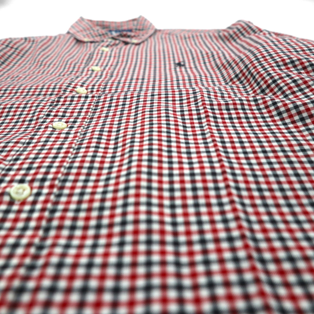 Ralph Lauren 90s Button-Down Shirt, Size L, Red, Blake, Gingham Check, Small Pony Embroidery