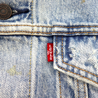 Levi's ダメージ加工 4th タイプ デニムジャケット Gジャン トラッカージャケット L インディゴ ブルー