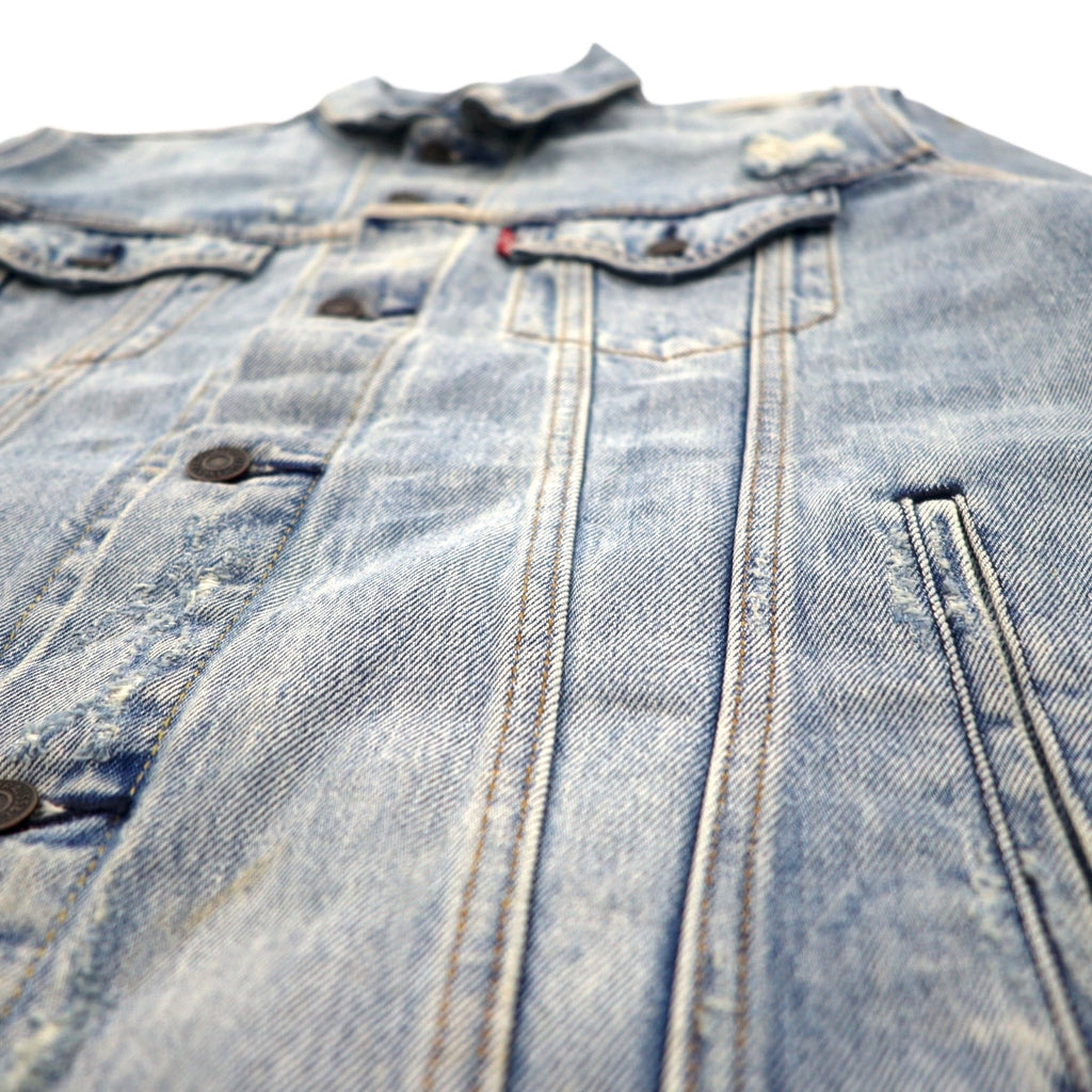 Levi's ダメージ加工 4th タイプ デニムジャケット Gジャン トラッカージャケット L インディゴ ブルー